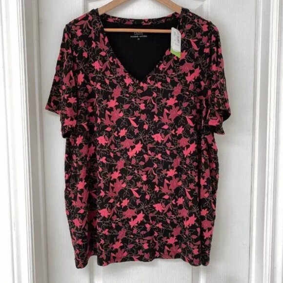 Penningtons - Penn Essentials - Printed Floral Slinky Tee 2X - Picture 4 of 7